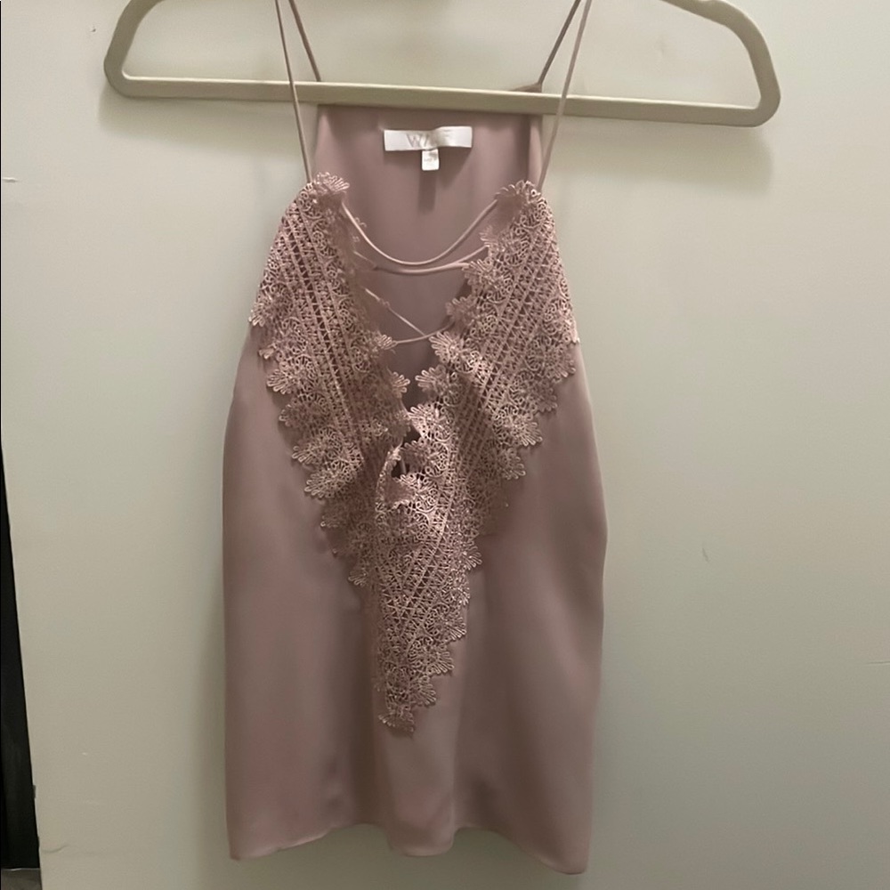 Elegant Lace Trim Cami Top
